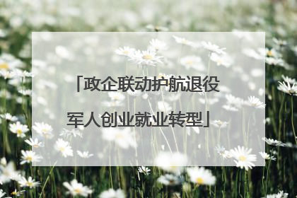 政企联动护航退役军人创业就业转型