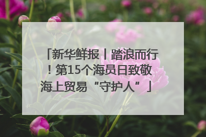 新华鲜报丨踏浪而行！第15个海员日致敬海上贸易“守护人”