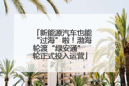 新能源汽车也能“过海”啦！渤海轮渡“绿安通” 轮正式投入运营