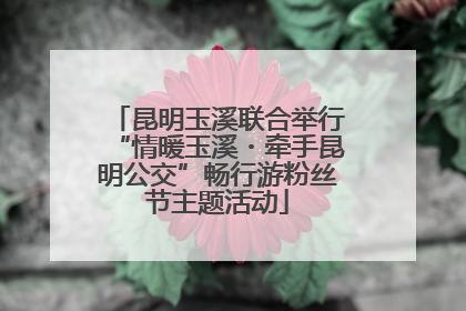 昆明玉溪联合举行“情暖玉溪・牵手昆明公交”畅行游粉丝节主题活动