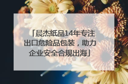 晨杰纸品14年专注出口危险品包装，助力企业安全合规出海