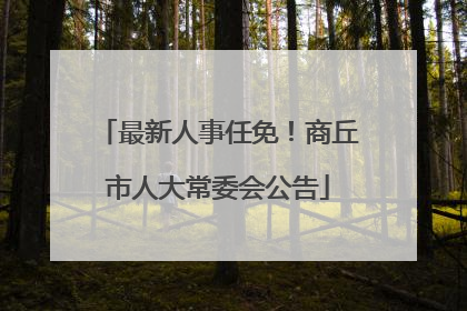 最新人事任免！商丘市人大常委会公告