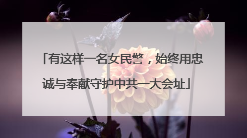 有这样一名女民警，始终用忠诚与奉献守护中共一大会址