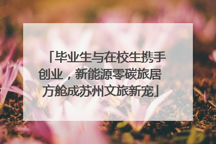 毕业生与在校生携手创业，新能源零碳旅居方舱成苏州文旅新宠