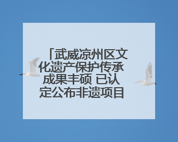 武威凉州区文化遗产保护传承成果丰硕 已认定公布非遗项目64项