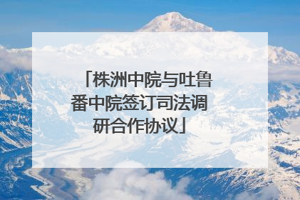 株洲中院与吐鲁番中院签订司法调研合作协议