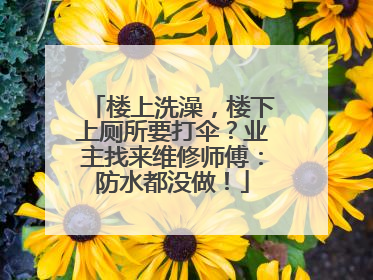 楼上洗澡，楼下上厕所要打伞？业主找来维修师傅：防水都没做！