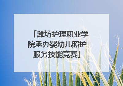 潍坊护理职业学院承办婴幼儿照护服务技能竞赛