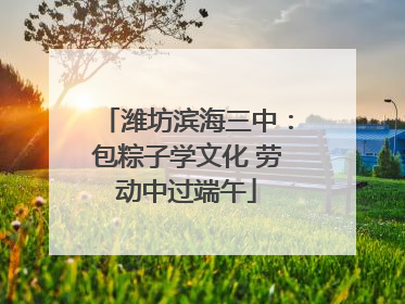 潍坊滨海三中：包粽子学文化 劳动中过端午