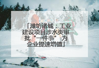 潍坊诸城：工业建设项目涉水类审批“一件事” 为企业提速增值