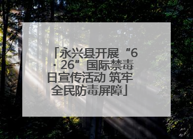 永兴县开展“6・26”国际禁毒日宣传活动 筑牢全民防毒屏障