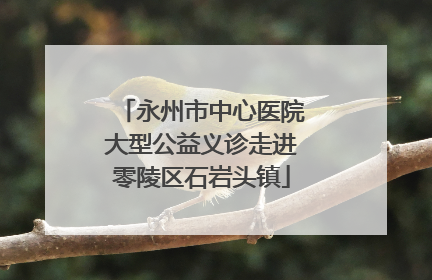 永州市中心医院大型公益义诊走进零陵区石岩头镇