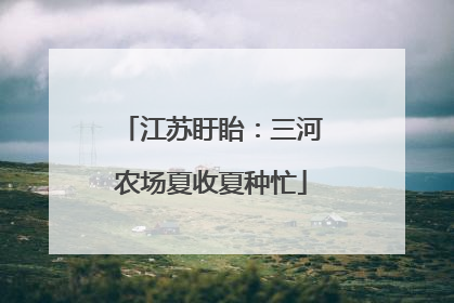 江苏盱眙：三河农场夏收夏种忙