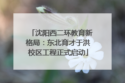 沈阳西二环教育新格局：东北育才于洪校区工程正式启动