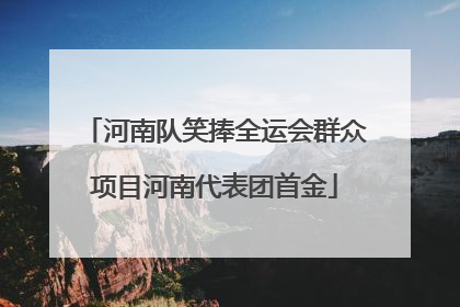 河南队笑捧全运会群众项目河南代表团首金