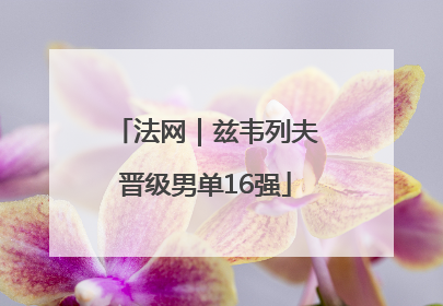 法网｜兹韦列夫晋级男单16强