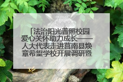 法治阳光普照校园 爱心关怀助力成长——人大代表走进莒南县焕章希望学校开展调研暨普法宣传活动