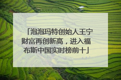 泡泡玛特创始人王宁财富再创新高，进入福布斯中国实时榜前十