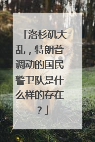 洛杉矶大乱，特朗普调动的国民警卫队是什么样的存在？