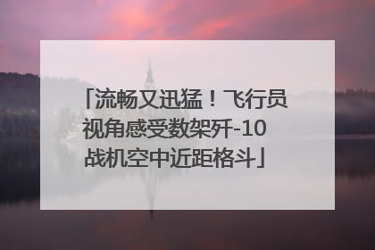 流畅又迅猛！飞行员视角感受数架歼-10战机空中近距格斗