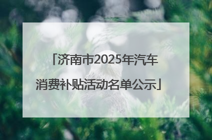 济南市2025年汽车消费补贴活动名单公示