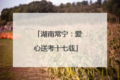 湖南常宁：爱心送考十七载