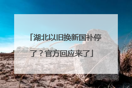 湖北以旧换新国补停了？官方回应来了