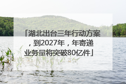 湖北出台三年行动方案，到2027年，年寄递业务量将突破80亿件