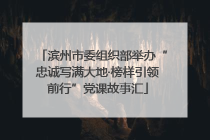 滨州市委组织部举办“忠诚写满大地·榜样引领前行”党课故事汇