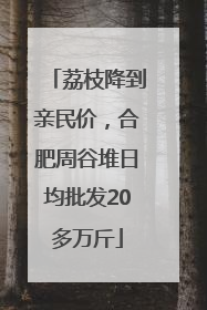荔枝降到亲民价，合肥周谷堆日均批发20多万斤