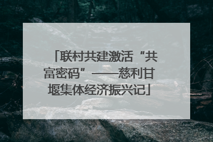 联村共建激活“共富密码”——慈利甘堰集体经济振兴记