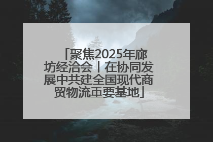 聚焦2025年廊坊经洽会丨在协同发展中共建全国现代商贸物流重要基地