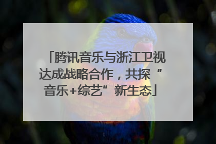 腾讯音乐与浙江卫视达成战略合作，共探“音乐+综艺”新生态