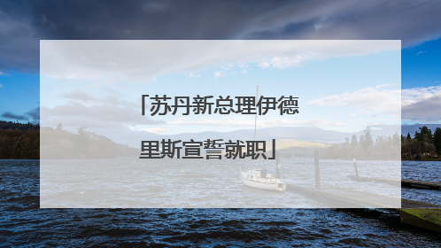 苏丹新总理伊德里斯宣誓就职