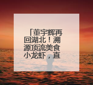 董宇辉再回湖北！溯源顶流美食小龙虾，直播间人数爆了……