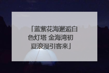 蓝紫花海邂逅白色灯塔 金海湾初夏浪漫引客来