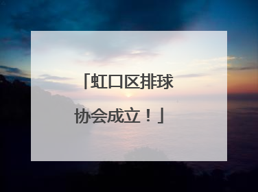 虹口区排球协会成立！