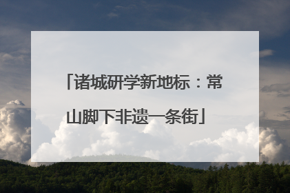 诸城研学新地标：常山脚下非遗一条街