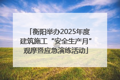 衡阳举办2025年度建筑施工“安全生产月”观摩暨应急演练活动