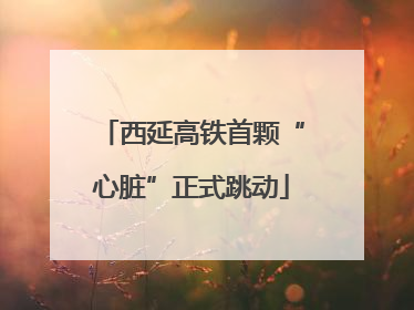 西延高铁首颗“心脏”正式跳动