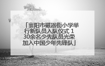 襄阳市磁器街小学举行新队员入队仪式 130余名少先队员光荣加入中国少年先锋队