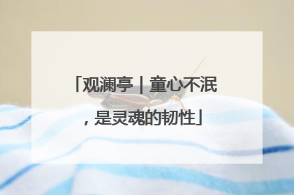 观澜亭｜童心不泯，是灵魂的韧性