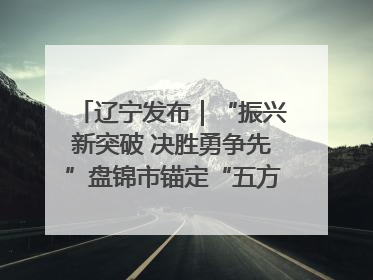 辽宁发布｜“振兴新突破 决胜勇争先”盘锦市锚定“五方面工作”力争全年地区生产总值增长5.5%左右