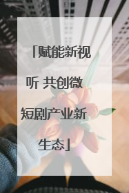 赋能新视听 共创微短剧产业新生态