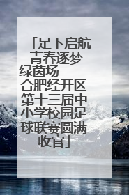 足下启航 青春逐梦绿茵场——合肥经开区第十三届中小学校园足球联赛圆满收官