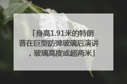身高1.91米的特朗普在巨型防弹玻璃后演讲，玻璃高度或超两米