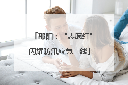 邵阳：“志愿红”闪耀防汛应急一线