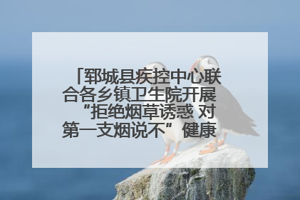 郓城县疾控中心联合各乡镇卫生院开展“拒绝烟草诱惑 对第一支烟说不”健康教育宣传活动