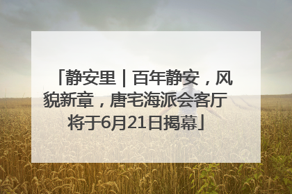 静安里｜百年静安，风貌新章，唐宅海派会客厅将于6月21日揭幕