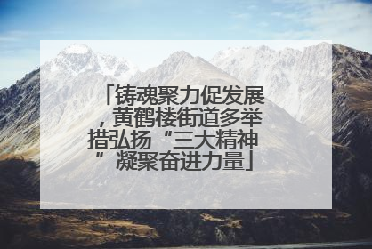 铸魂聚力促发展，黄鹤楼街道多举措弘扬“三大精神”凝聚奋进力量